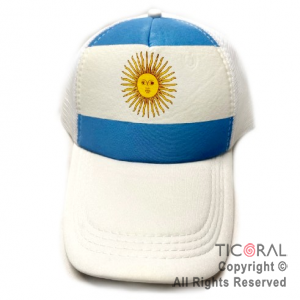 SOMBRERO VISERA BANDERA ARGENTINA CON SOL CAP x 1